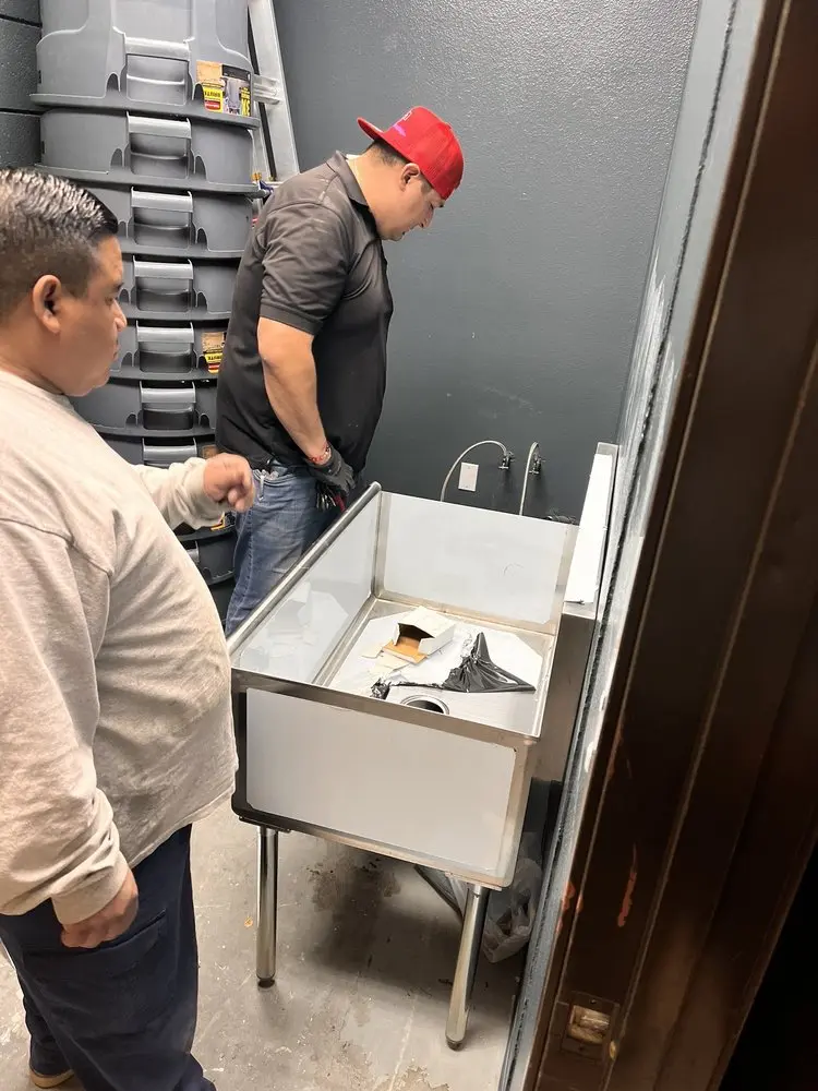 Commercial plumbing and sink installation in Midway
