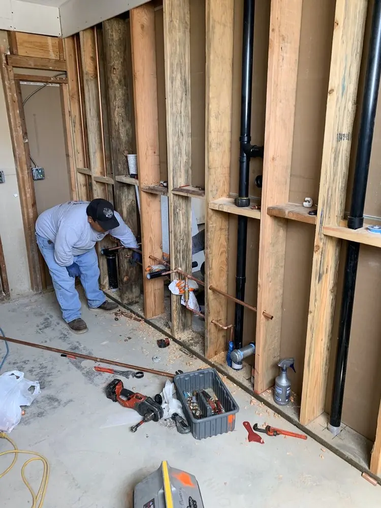 Commercial rough-in plumbing for Gas Line Repair in Midway